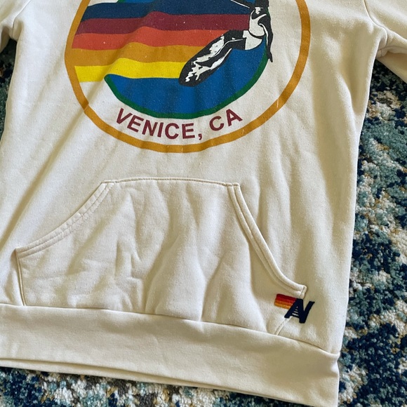 ONHOLDAviator Nation Venice Vtg White Hoodie XS - Picture 7 of 11